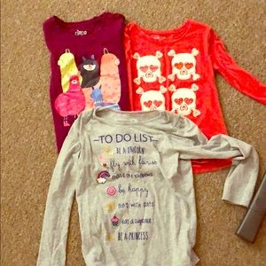 Girls long sleeve graphic tees
